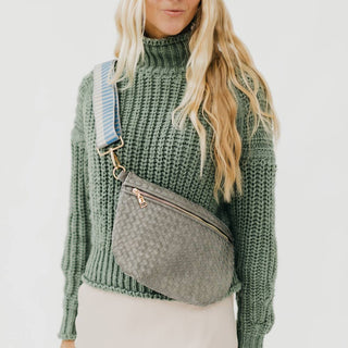 Westlyn Woven Bum Bag – Vegan Leather Crossbody in Multiple Styles