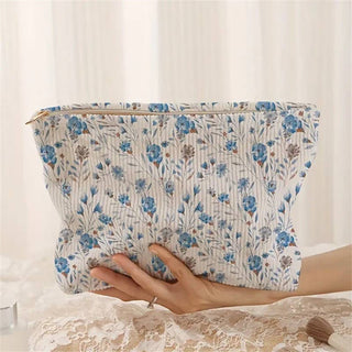 Floral Cottagecore Cosmetic Pouch – Travel Makeup & Toiletry Bag