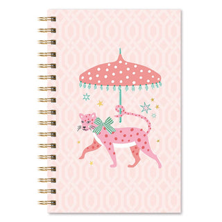 Leopard on Parade Medium Spiral Notebook – 160 Lined Pages – Hardcover Wire-O Bound – 6.5" x 8.75"