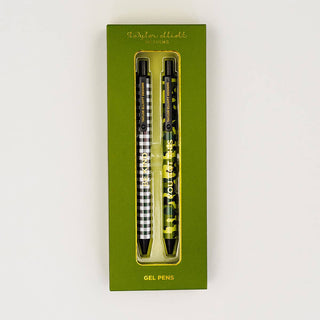 Camo/Gingham Gel Pen Set