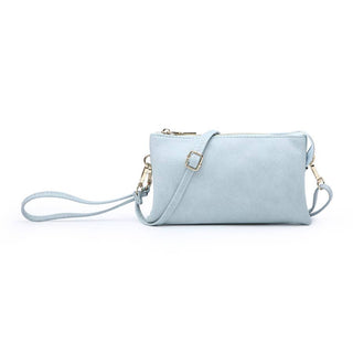 M013 Riley Monogrammable 3 Compartment Crossbody/Wristlet CERULEAN