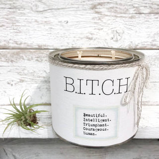 'BITCH' Soy Candle: Coconut