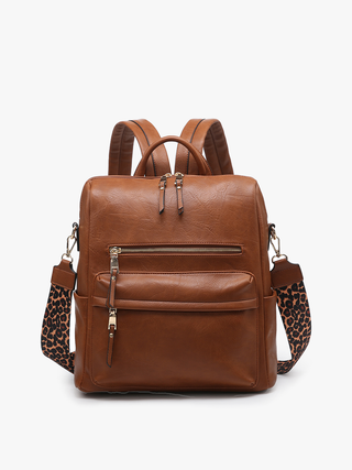 BP1993 Amelia Convertible Backpack w/ Guitar Strap: Brown